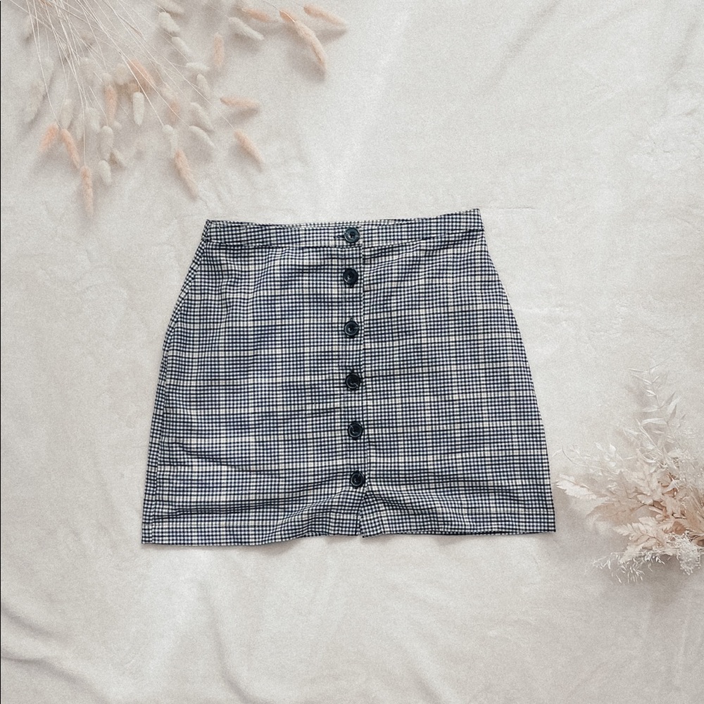 Abercrombie Plaid Button Down Mini Skirt